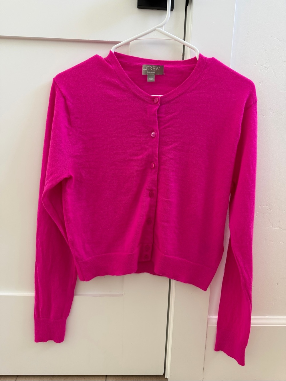 J. Crew 100% Cashmere Button-Front Crewneck Cardigan